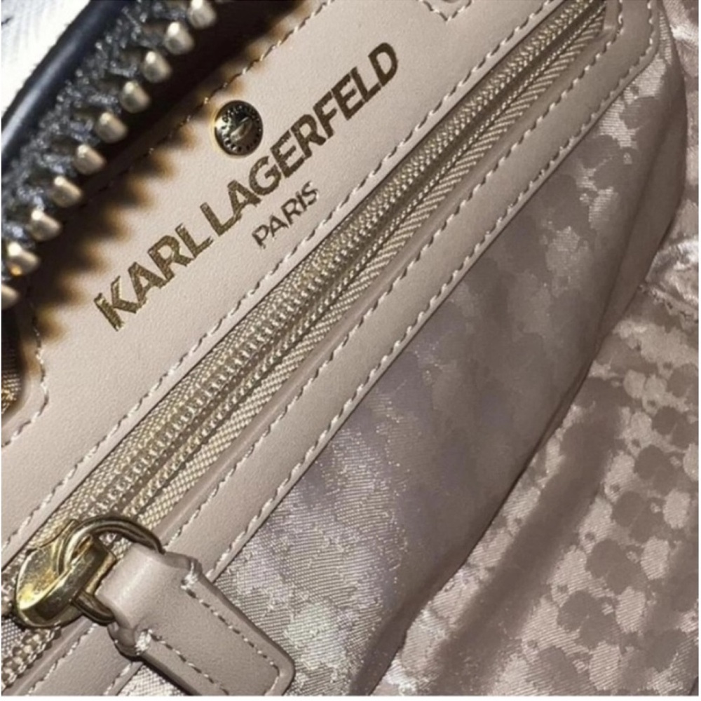 Karl Lagerfeld Black and White Crossbody Bag with Artistic Design - Picture 4 of 4